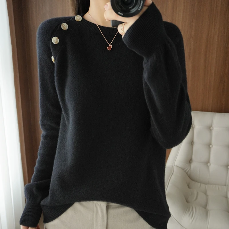 New sweater women's thin round neck pullover plus size V-neck Joker bottoming spring cashmere inside
New sweater women's thin round neck pullover plus size V-neck Joker bottoming spring cashmere inside