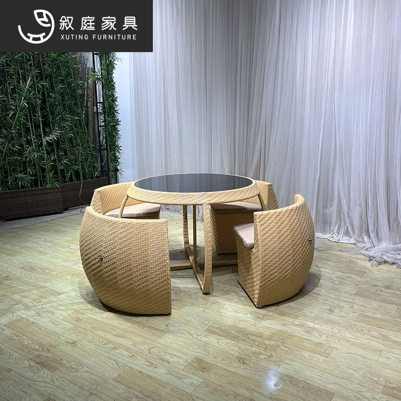 Outdoor table and chair courtyard outdoor rattan open-air garden waterproof and sunscreen wrought iron rock slab dining table co
Outdoor table and chair courtyard outdoor rattan open-air garden waterproof and sunscreen wrought iron rock slab dining table co