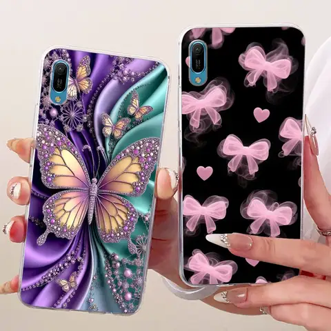 Para Huawei Y6s Y6 2019 Funda JAT-L29 JAT-LX1 MRD-LX1 moda mariposa suave delgada Funda trasera de silicona para Huawei Y6 Pro 2019 Funda