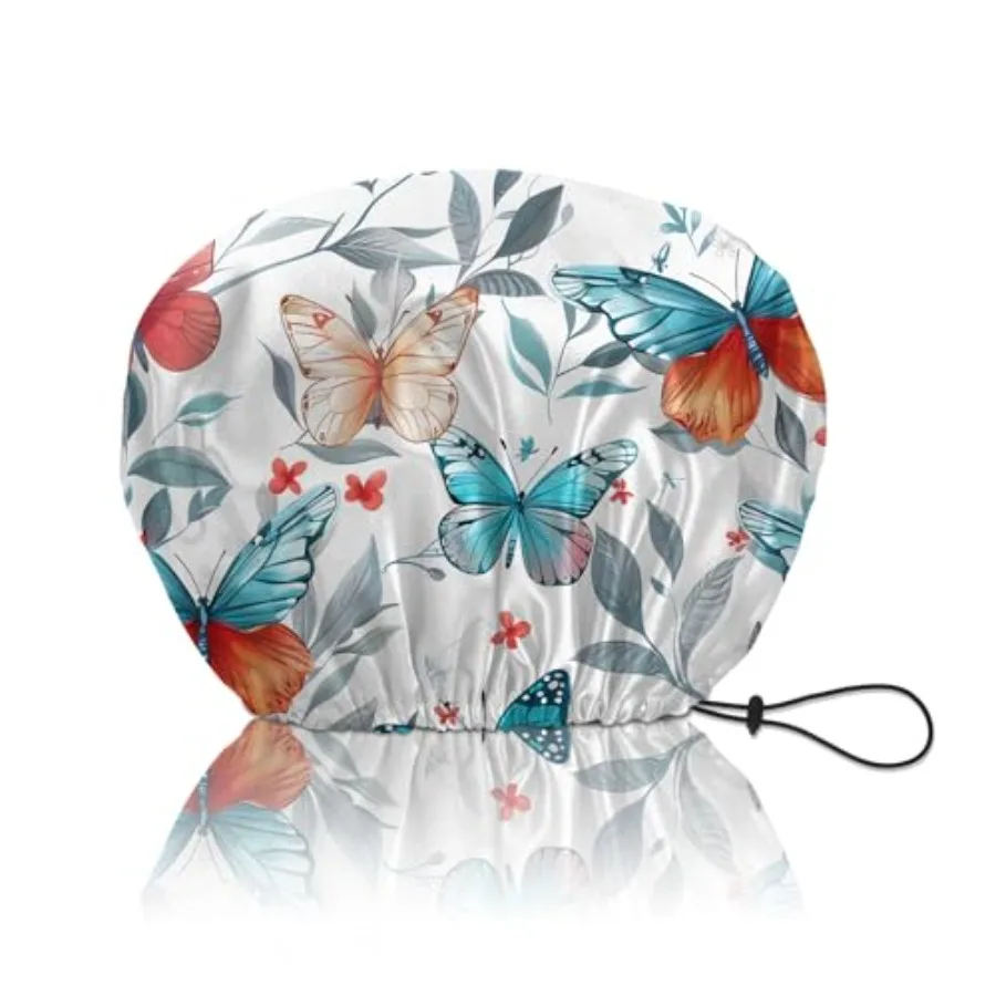 Shower Cap Reusable Double Layer Adjustable Elastic Waterproof EVA Hair Bath Caps for Women Girls Cute Aesthetic-Butterfly
Shower Cap Reusable Double Layer Adjustable Elastic Waterproof EVA Hair Bath Caps for Women Girls Cute Aesthetic-Butterfly