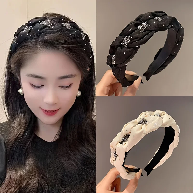 Rhinestone Hair Hoop for Women Elegant High Cranial Top Headband Versatile Daily Washing Face Stylish Hair Accessories
Rhinestone Hair Hoop for Women Elegant High Cranial Top Headband Versatile Daily Washing Face Stylish Hair Accessories