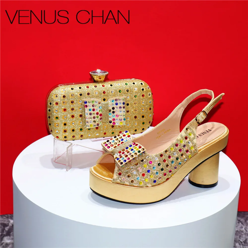 Sandals Woman Summer 2024 Golden Nigeria Fashion Hollow Design Peep Toe Sandals Luxury Shoes and Bag for Lady Wedding Party
Sandals Woman Summer 2024 Golden Nigeria Fashion Hollow Design Peep Toe Sandals Luxury Shoes and Bag for Lady Wedding Party