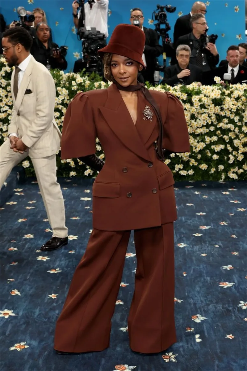 Brown Women Suit Set 2 Pcs Blazer+Pants Trousers Short Sleeves Formal Office Lady Jacket Wedding Prom Coat Cotton Customized
Brown Women Suit Set 2 Pcs Blazer+Pants Trousers Short Sleeves Formal Office Lady Jacket Wedding Prom Coat Cotton Customized