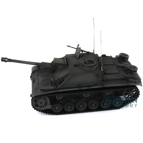 1/16 Heng Long Grey 7.0 Aggiornato tedesco Stug III RTR Carro armato radiocomandato 3868 Tracce metalliche TH17433-SMT4