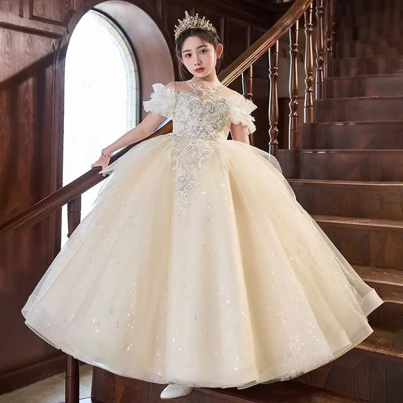 Торжественное платье для девочек, элитный нишевый хозяин, фортепиано, девочка-цветочница, свадебная принцесса, маленькая девочка, детский костюм для выступлений
Торжественное платье для девочек, элитный нишевый хозяин, фортепиано, девочка-цветочница, свадебная принцесса, маленькая девочка, детский костюм для выступлений