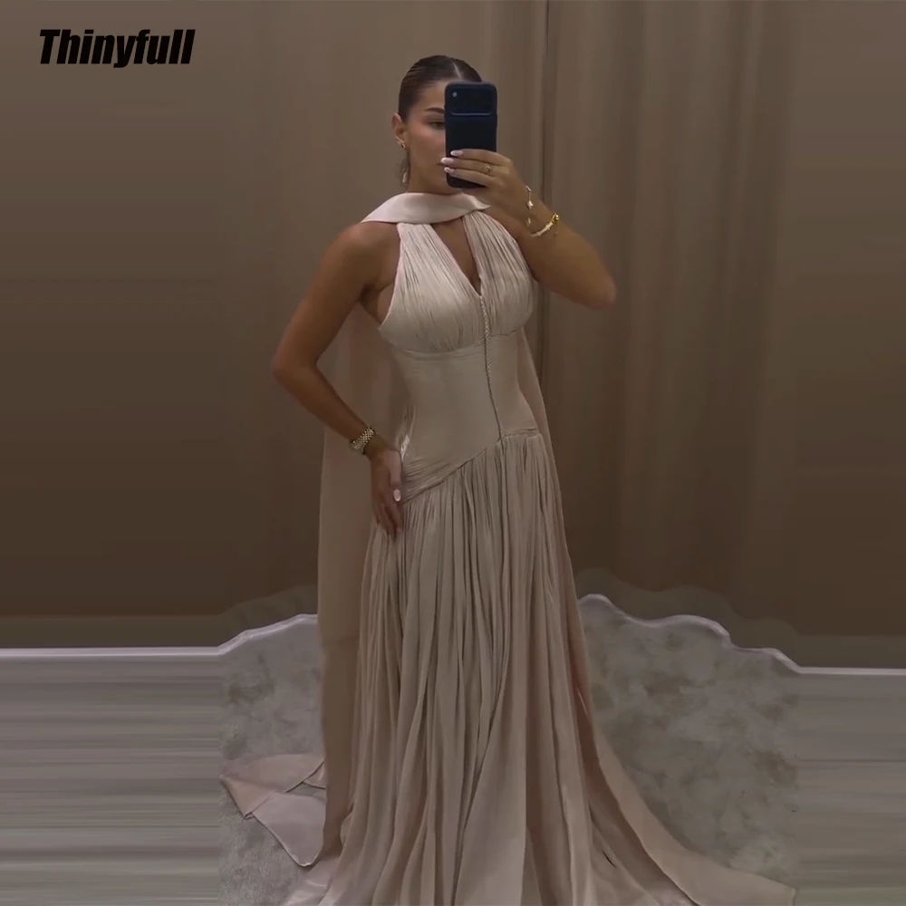 Thinyfull A-line Sleeveless Prom Dress 2026 Deep V-neck Evening Party Dress Shiny Satin Long Gown Robe De Soirée Customized
Thinyfull A-line Sleeveless Prom Dress 2026 Deep V-neck Evening Party Dress Shiny Satin Long Gown Robe De Soirée Customized
