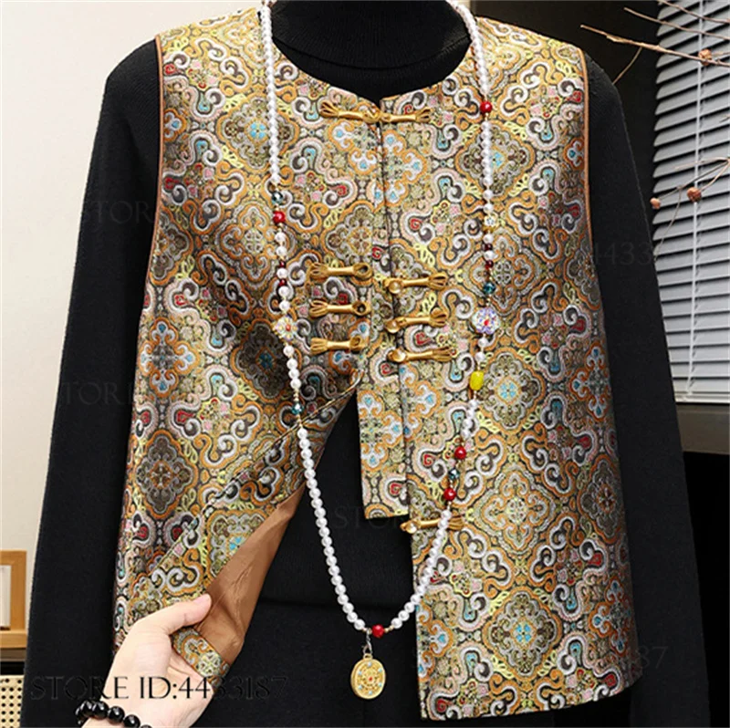 Plus Size 3XL-5XL Womens Tang Clothes Tops Luxury Retro Jacquard Qipao Vest Summer New Sexy Sleeveless Waistcoat Jacket Outwear
Plus Size 3XL-5XL Womens Tang Clothes Tops Luxury Retro Jacquard Qipao Vest Summer New Sexy Sleeveless Waistcoat Jacket Outwear
