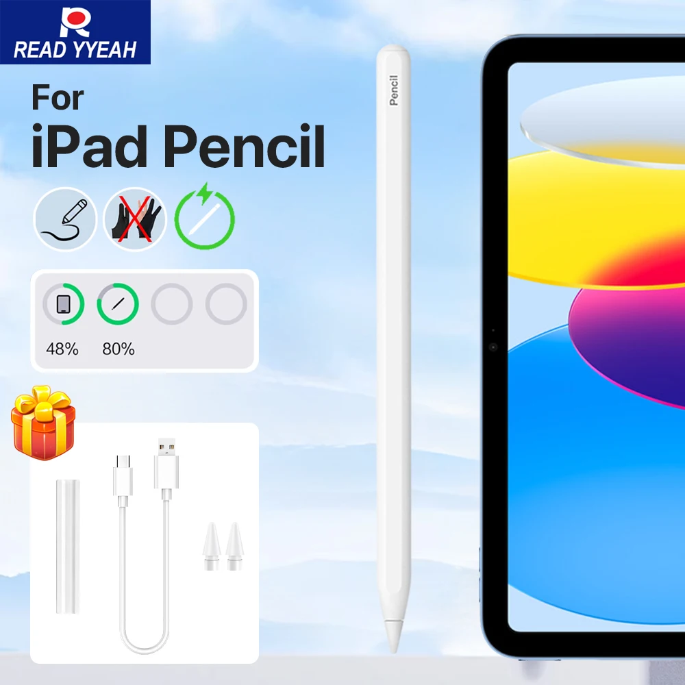 READY YEAH 2nd Gen iPad Pencil Magnetic Wireless Charging USB-C Fast Charging Stylus for iPad Air 4/5 Mini 6 Pro 11/12.9
READY YEAH 2nd Gen iPad Pencil Magnetic Wireless Charging USB-C Fast Charging Stylus for iPad Air 4/5 Mini 6 Pro 11/12.9