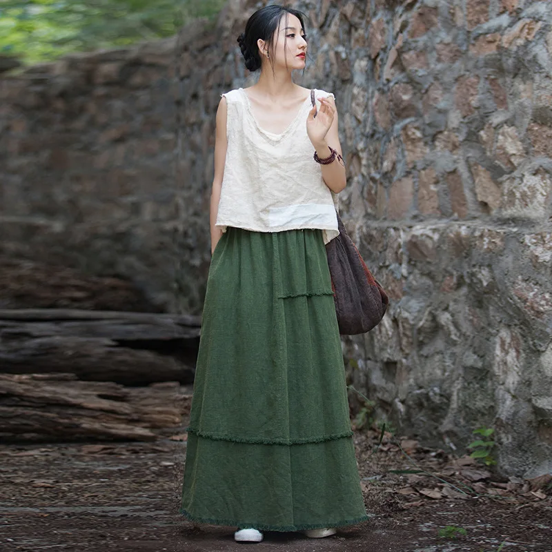 Ramie sand fried polished casual versatile skirt cotton and linen new home travel women's skirt fashion leisure simple temperame
Ramie sand fried polished casual versatile skirt cotton and linen new home travel women's skirt fashion leisure simple temperame