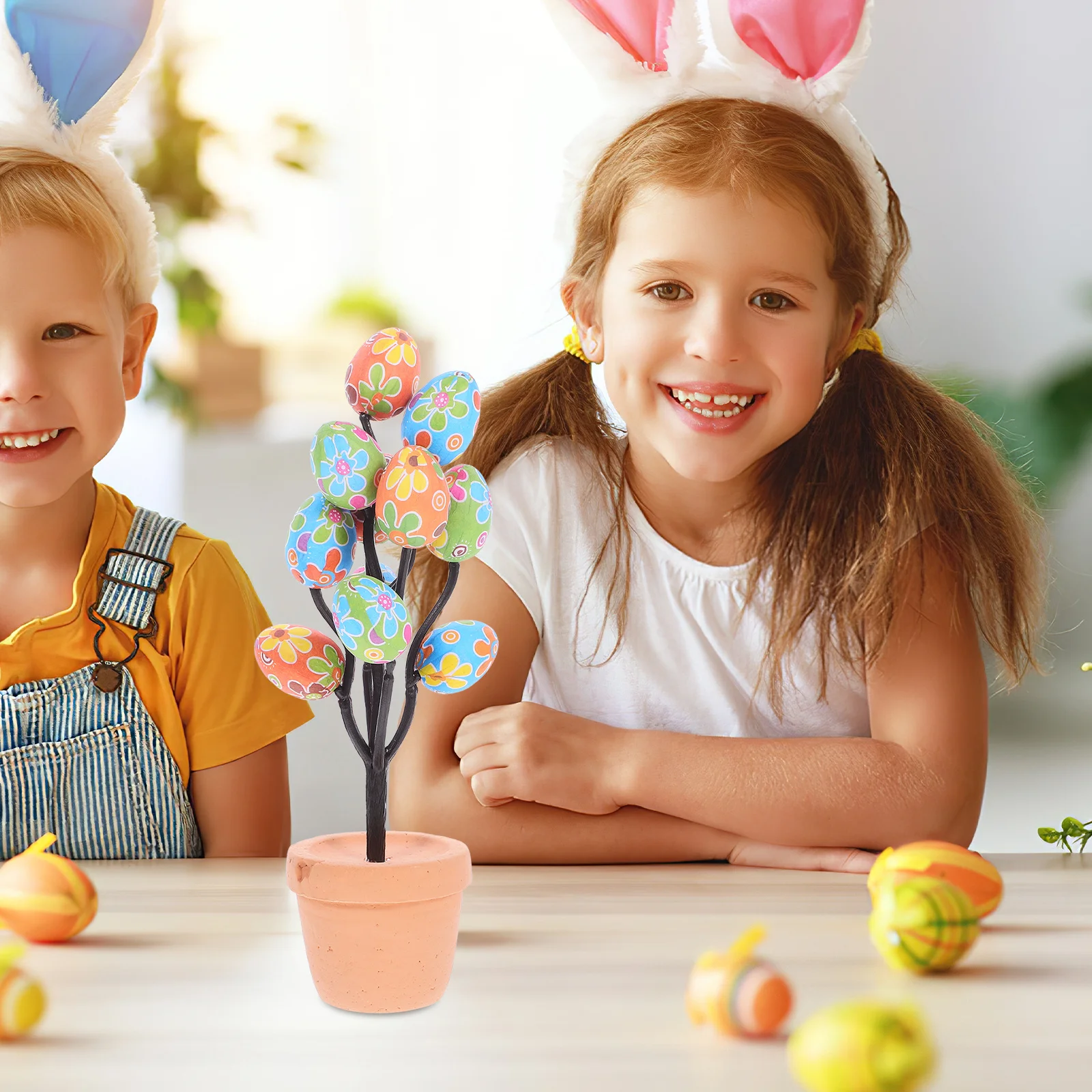 Easter Desktop Ornament 1 Piece Easter Egg Tree Decor Festive Tabletop Centerpiece Holiday Party Decoration Craft
Easter Desktop Ornament 1 Piece Easter Egg Tree Decor Festive Tabletop Centerpiece Holiday Party Decoration Craft