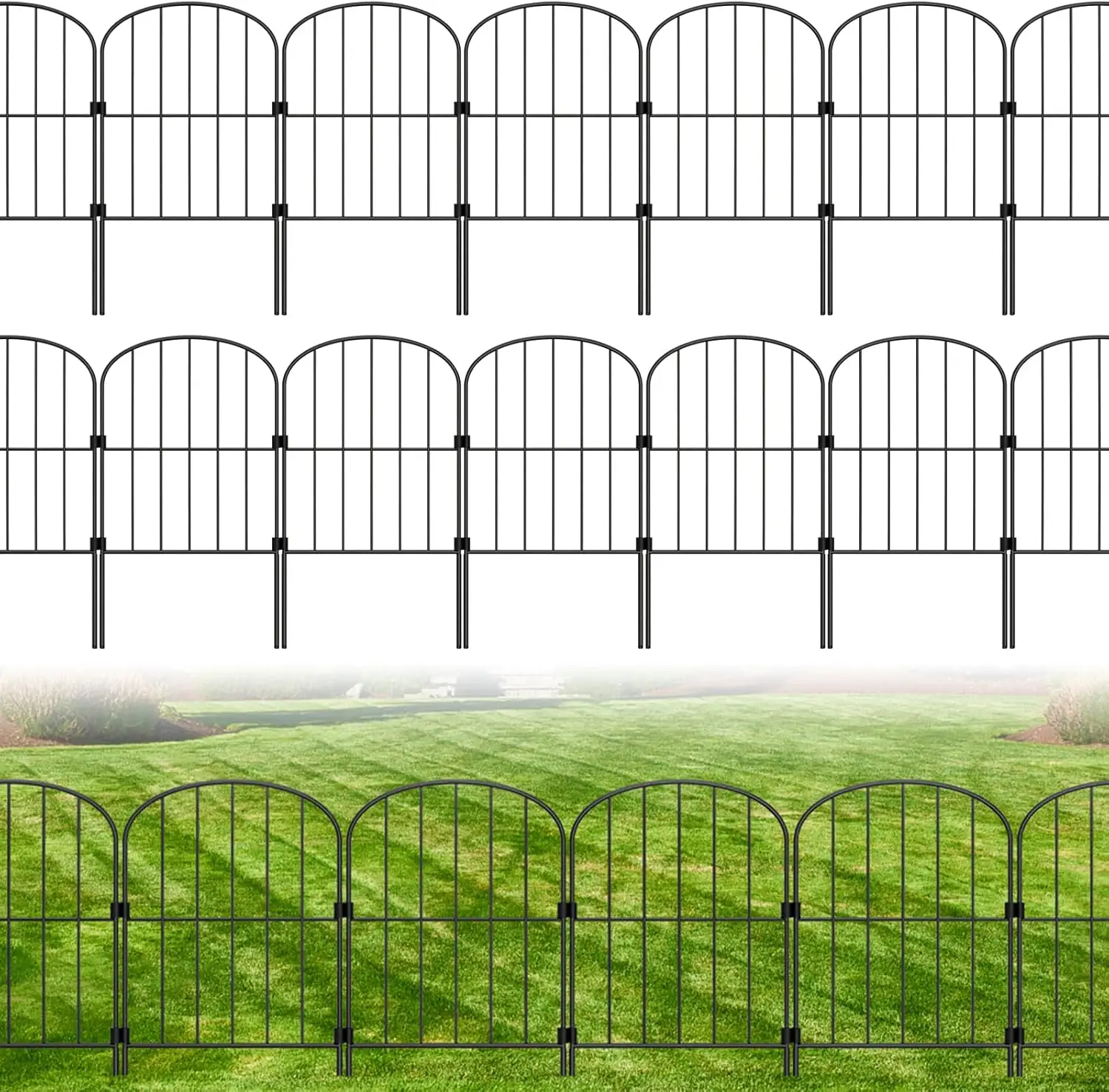 Decorative Garden Fence 25 Pack, Rustproof Metal Wire, 27ft x 24in for Outdoor Yard Landscape Patio
Decorative Garden Fence 25 Pack, Rustproof Metal Wire, 27ft x 24in for Outdoor Yard Landscape Patio