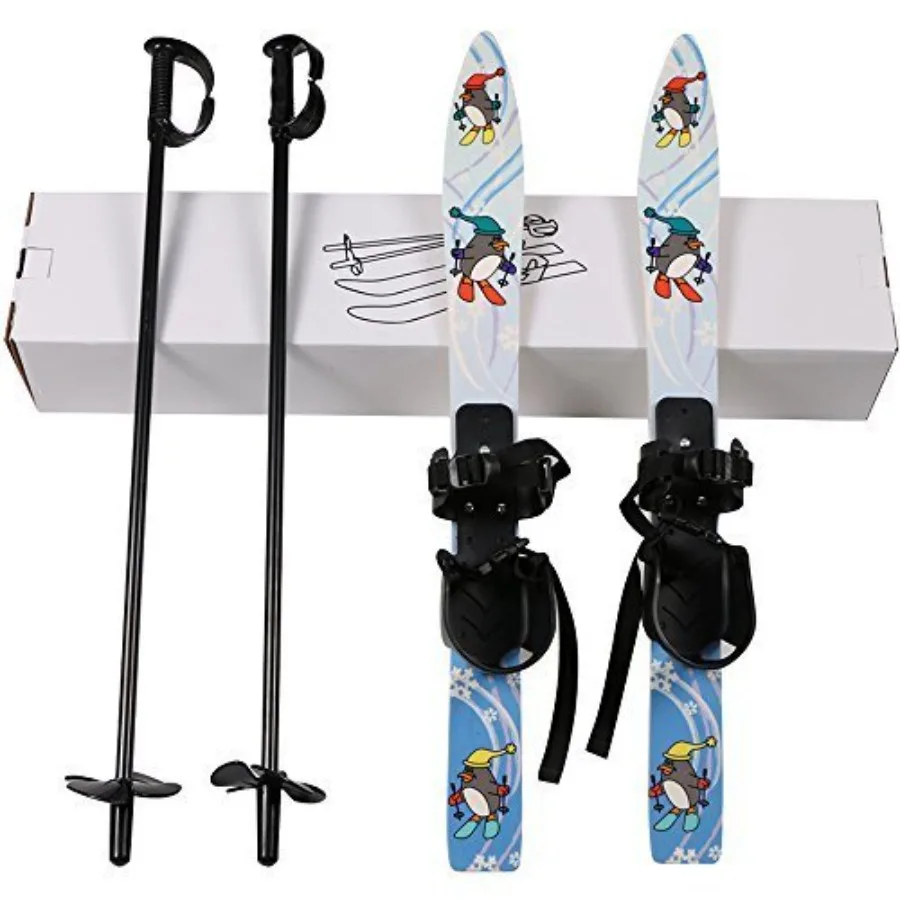 ABS Plastic Beginner Ski Sets Snow Skis and Poles with Universal Bindings for Age 4 and Under
ABS Plastic Beginner Ski Sets Snow Skis and Poles with Universal Bindings for Age 4 and Under