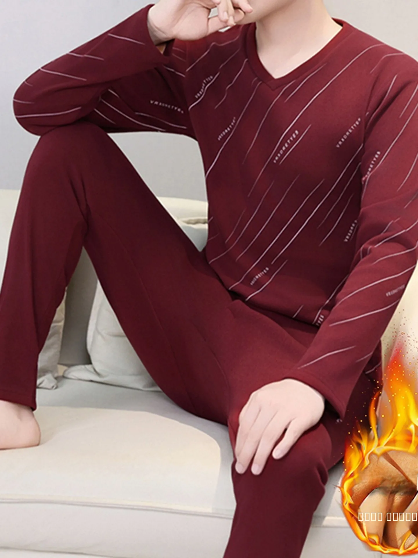 Мужской комплект термобелья: новая осенне-зимняя утепленная флисовая кофта с V-образным вырезом и красные брюки, модный молодежный комплект с длинными рукавами и длинными штанами
Мужской комплект термобелья: новая осенне-зимняя утепленная флисовая кофта с V-образным вырезом и красные брюки, модный молодежный комплект с длинными рукавами и длинными штанами