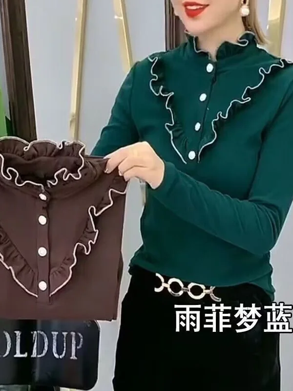 Double-Sided Velvet Long Sve Women's irt Autumn Winter New Sle Faionable Versatile Slimming Inner Wear Base Layer Top
Double-Sided Velvet Long Sve Women's irt Autumn Winter New Sle Faionable Versatile Slimming Inner Wear Base Layer Top