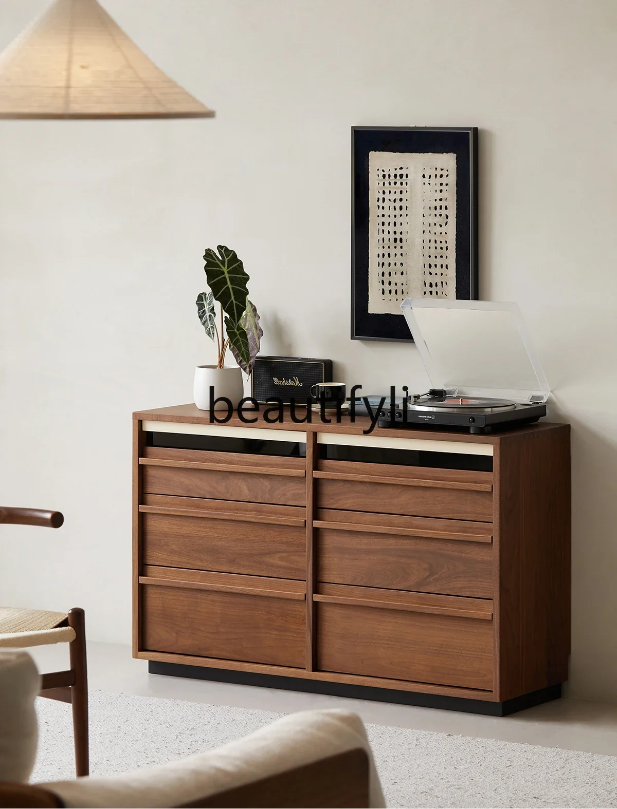 Solid wood six-chest cabinet North American black walnut living room storage bedroom wall storage cabinet bedside cabinet07
Solid wood six-chest cabinet North American black walnut living room storage bedroom wall storage cabinet bedside cabinet07