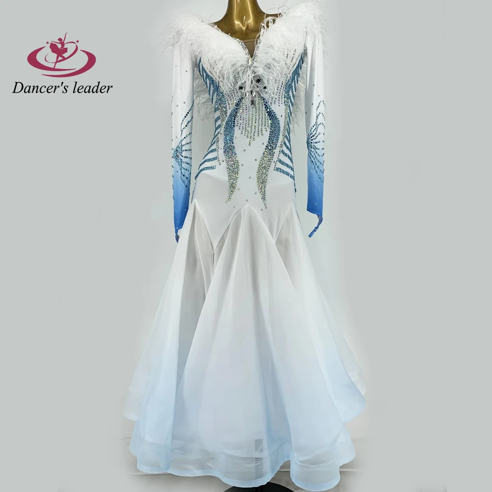 Ballroom Dress Custom Gradient Color Rhinestone Mesh Large Skirt Tango Waltz Adult Stage Professional Clothing
Ballroom Dress Custom Gradient Color Rhinestone Mesh Large Skirt Tango Waltz Adult Stage Professional Clothing