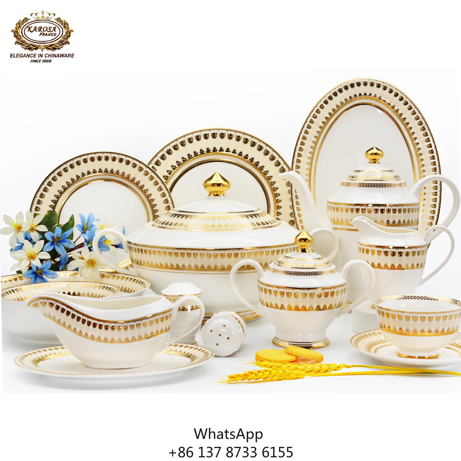 98pcs Gold Decoration Tableware Luxury Style Bone China Dinnerware Porcelain Dish Sets
98pcs Gold Decoration Tableware Luxury Style Bone China Dinnerware Porcelain Dish Sets
