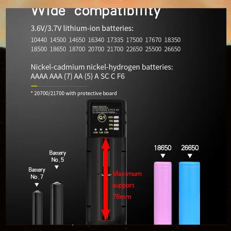 2X 18650 Battery Charger 26650 USB Smart Nickel Hydrogen Aa Aaa 21700 Single Slot Lithium Battery Charger-Y05A
2X 18650 Battery Charger 26650 USB Smart Nickel Hydrogen Aa Aaa 21700 Single Slot Lithium Battery Charger-Y05A
