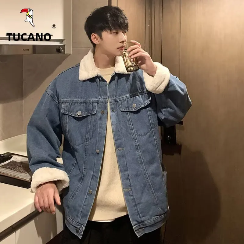 Утепленная джинсовая куртка свободного кроя с воротником-стойкой для мужчин, новинка зимы, теплая повседневная верхняя одежда
Утепленная джинсовая куртка свободного кроя с воротником-стойкой для мужчин, новинка зимы, теплая повседневная верхняя одежда