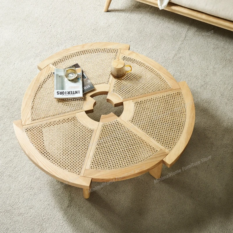 Creative Personalized Coffee Tables Rattan Woven Solid Wood Coffee Tables Japanese Living Room Furniture Jamuan Minum Teh YSCJ
Creative Personalized Coffee Tables Rattan Woven Solid Wood Coffee Tables Japanese Living Room Furniture Jamuan Minum Teh YSCJ