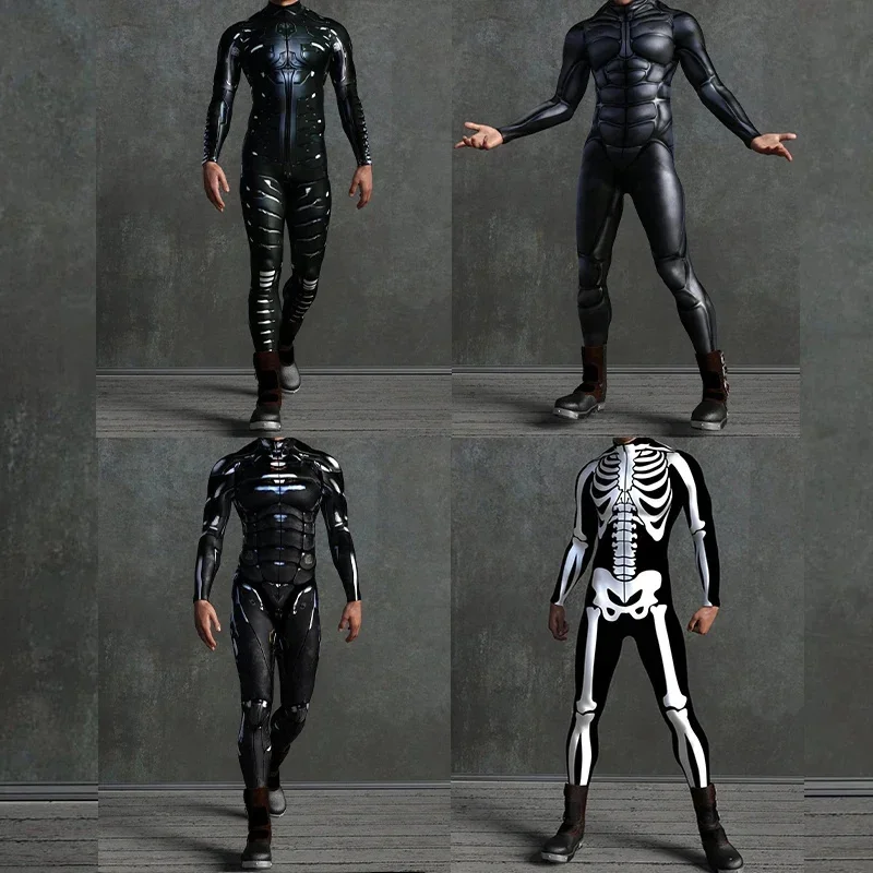Men Women CyberPunks Mechanical Armors Jumpsuit Halloween Party Cosplay Skull Steampunk Costume Cool Colored Drawing Clothing
Men Women CyberPunks Mechanical Armors Jumpsuit Halloween Party Cosplay Skull Steampunk Costume Cool Colored Drawing Clothing