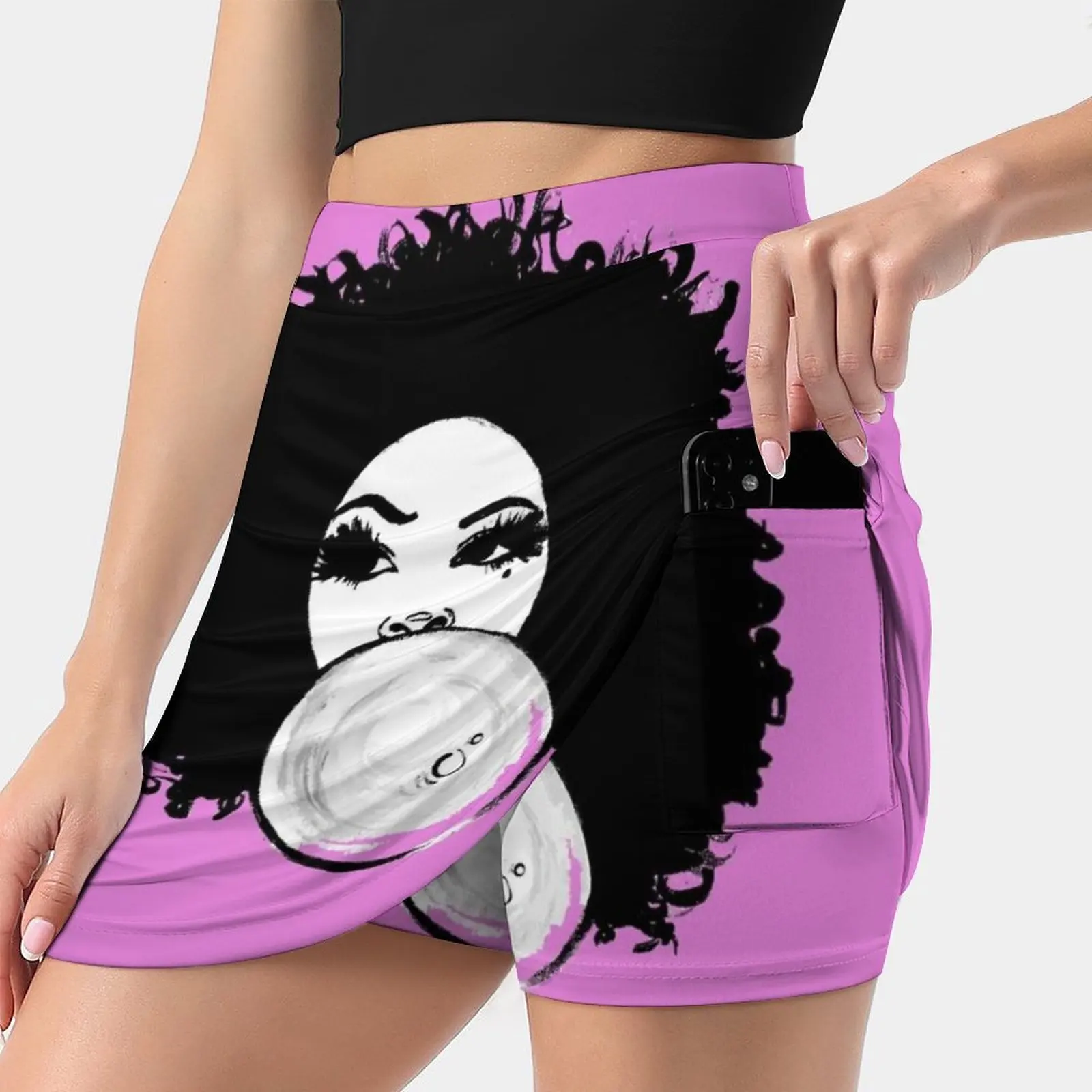 Curly Afro Pretty Girl Black Hair Bubble Gum Poppin T-Shirt Skirts Woman Fashion 2022 Pant Skirt Mini Skirts Office Short Skirt
Curly Afro Pretty Girl Black Hair Bubble Gum Poppin T-Shirt Skirts Woman Fashion 2022 Pant Skirt Mini Skirts Office Short Skirt