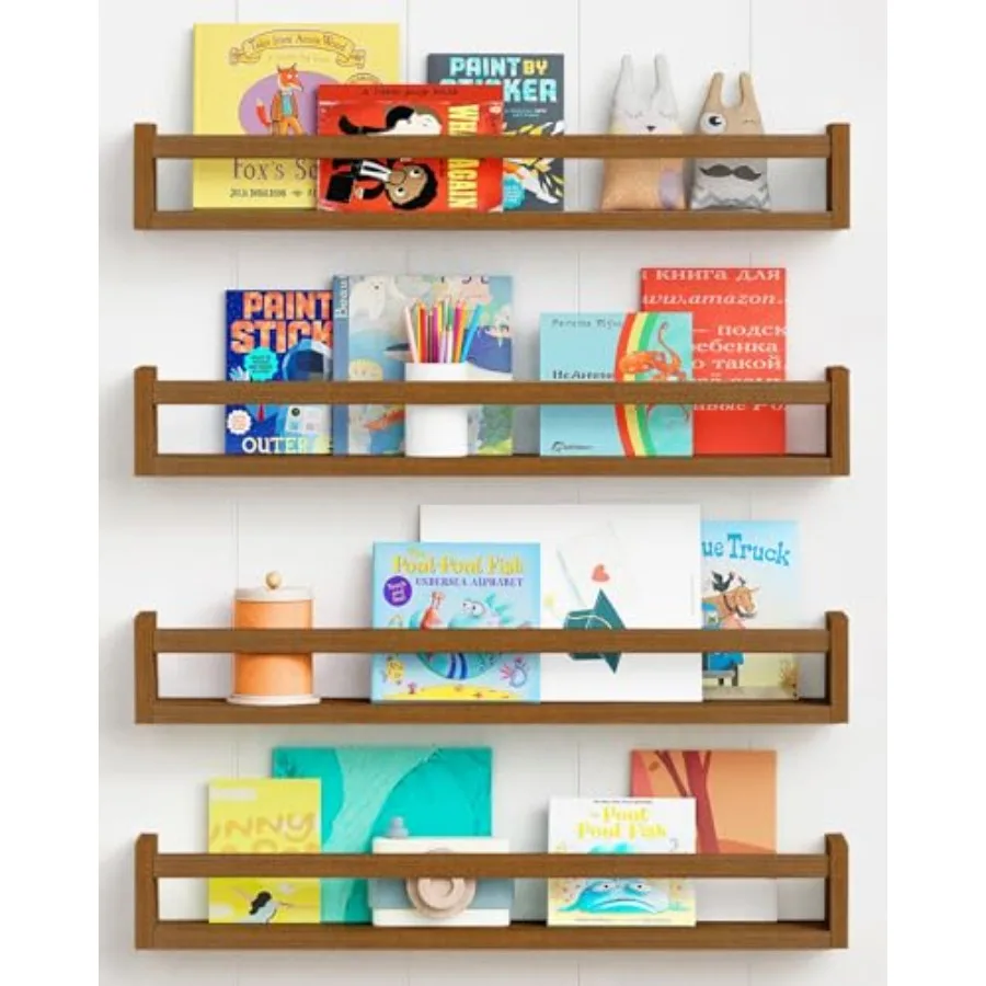 24 ch Wooden Floatg Nursery Book Shelves for Wall Walnut Nursery Bookshelf Wall Mounted for Bedroom Large Floatg Bookshelves fo
24 ch Wooden Floatg Nursery Book Shelves for Wall Walnut Nursery Bookshelf Wall Mounted for Bedroom Large Floatg Bookshelves fo