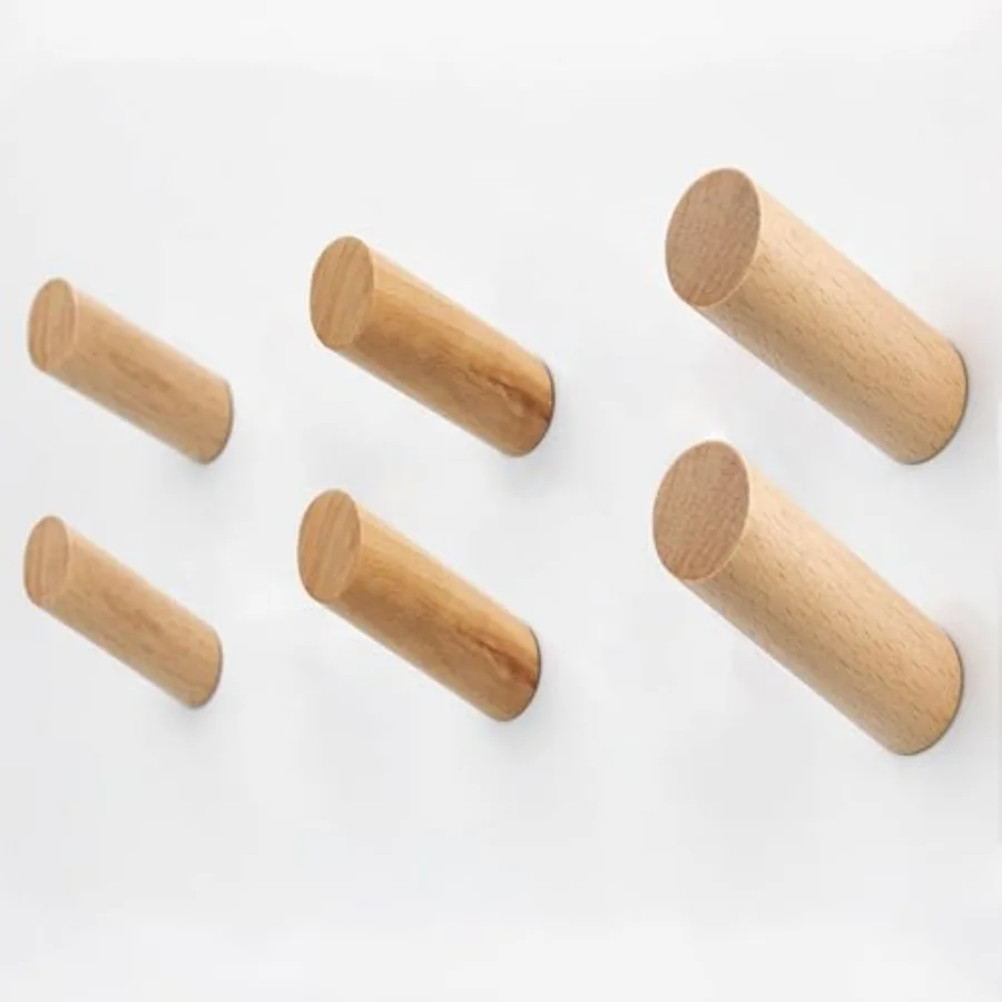 6 Natural Wood Hooks for Wall, Rustic Wooden Coat Hooks Wall Mount, Hat Hooks for Wall, Decorative Coat Rack Hangers, Heavy Dut
6 Natural Wood Hooks for Wall, Rustic Wooden Coat Hooks Wall Mount, Hat Hooks for Wall, Decorative Coat Rack Hangers, Heavy Dut