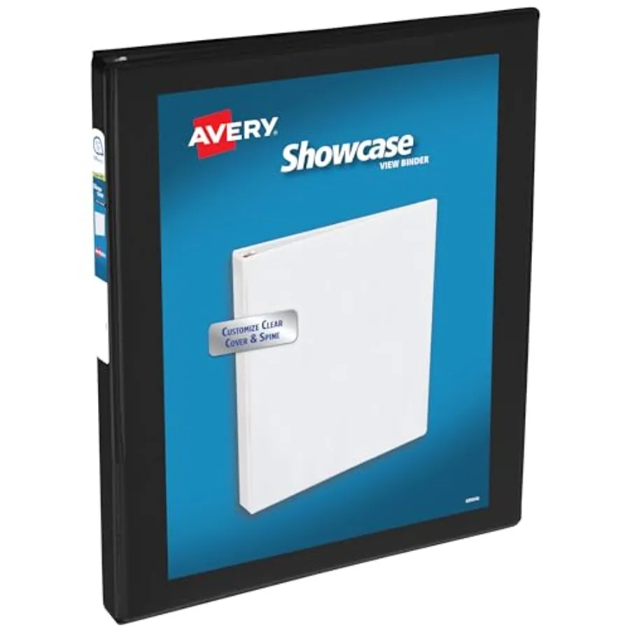 Showcase Standard View 3 Ring Binder, 0.5" Slant Rings, 135-Sheet Capacity, 0.7 Inch Wide Spine, 1 Black Binder, Ideal for Ligh
Showcase Standard View 3 Ring Binder, 0.5" Slant Rings, 135-Sheet Capacity, 0.7 Inch Wide Spine, 1 Black Binder, Ideal for Ligh