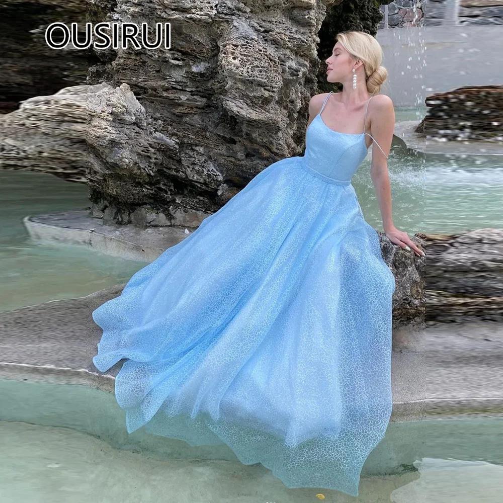 OUSIRUI Spaghetti Straps Tulle Shiny Formal Prom Dress A-line Lace up Floor-Length Prom Party Gown Custom vestidos de festa
OUSIRUI Spaghetti Straps Tulle Shiny Formal Prom Dress A-line Lace up Floor-Length Prom Party Gown Custom vestidos de festa
