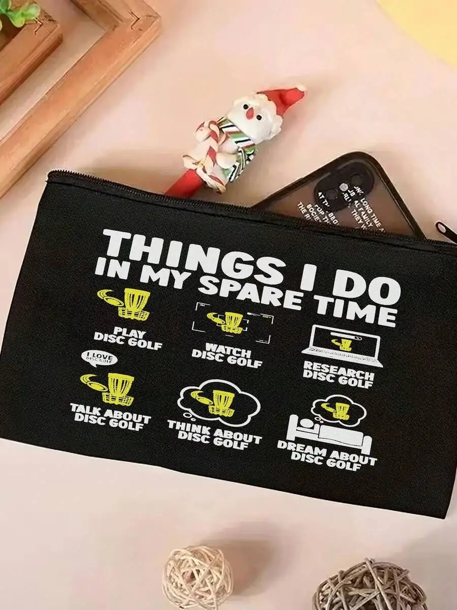 Disc Golf Themed Canvas Zipper Pouch For Adults, Lightweight Travel Toiletry & Stationery Bag
Disc Golf Themed Canvas Zipper Pouch For Adults, Lightweight Travel Toiletry & Stationery Bag