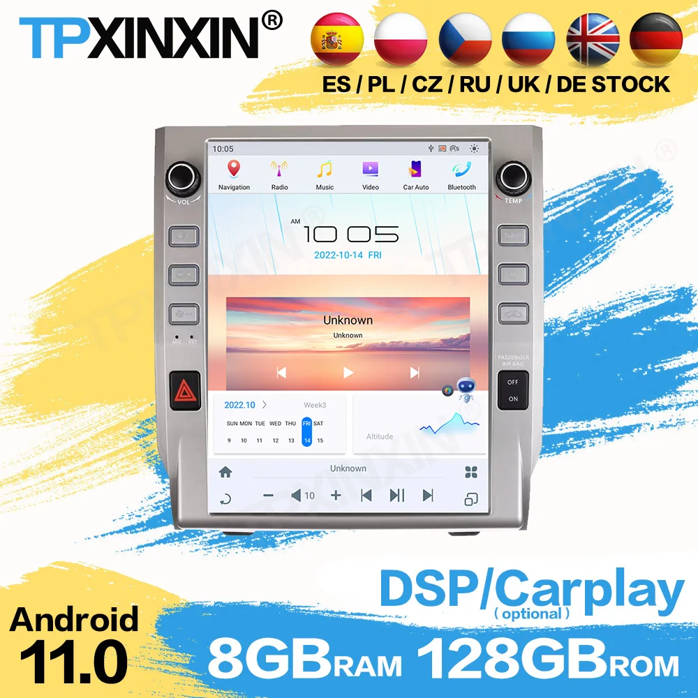 Qualcomm Tesla Screen Android 11 Player Upgrade Head Unit For Toyota Tundra 2014 2015 2016 2017-2019 GPS Navi Car Radio Receiver
Qualcomm Tesla Screen Android 11 Player Upgrade Head Unit For Toyota Tundra 2014 2015 2016 2017-2019 GPS Navi Car Radio Receiver