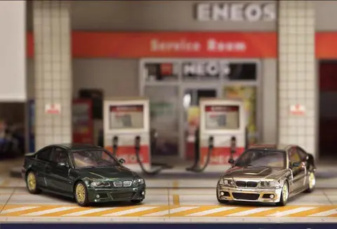 SH 1:64 M3 E46 Plated silver alloy car model