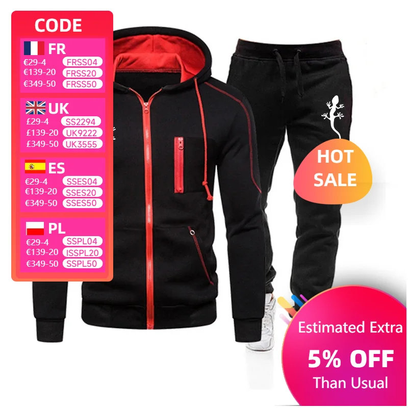Quality Mens Tracksuit Print Zipper Hoodies+Sweatpants 2 Pcs Set Casual Sweatshirts Suits Fashion Street Jacket Coat Clothing
Quality Mens Tracksuit Print Zipper Hoodies+Sweatpants 2 Pcs Set Casual Sweatshirts Suits Fashion Street Jacket Coat Clothing