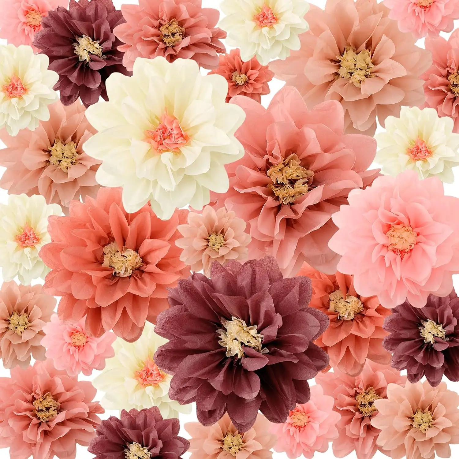18 Pcs Mexican Paper Flowers, 6" 8" 10" Tissue Paper Pom Poms for Party Decor, Vintage Colors
18 Pcs Mexican Paper Flowers, 6" 8" 10" Tissue Paper Pom Poms for Party Decor, Vintage Colors