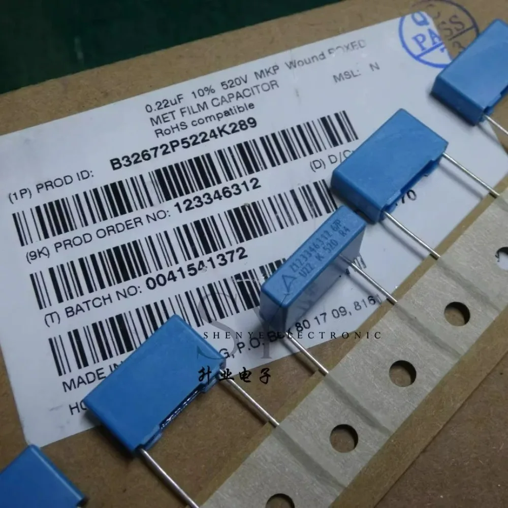 10pcs/lot EPCOS 0.22uf 520v 220nf u22 224 K Brand New 15mm Film Capacitor B32672P5224K
10pcs/lot EPCOS 0.22uf 520v 220nf u22 224 K Brand New 15mm Film Capacitor B32672P5224K