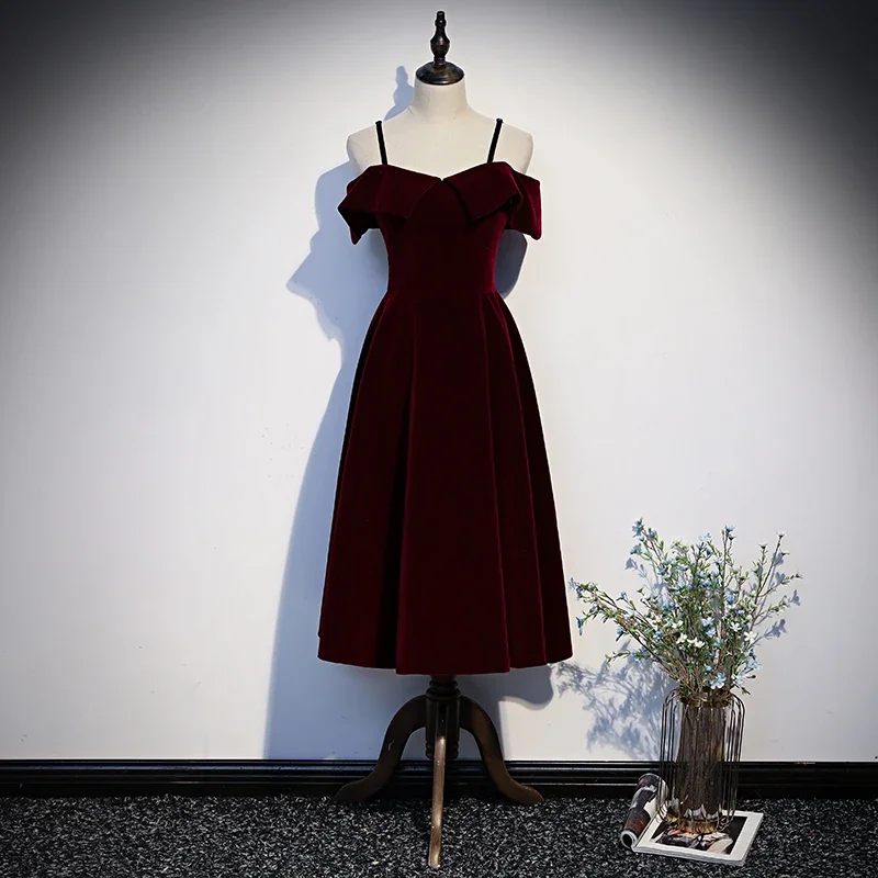Customized Evening Dress Burgundy Flannel Off the Shoulder Knee-Length A-line Plus size Woman Party Formal Party Gown B1002
Customized Evening Dress Burgundy Flannel Off the Shoulder Knee-Length A-line Plus size Woman Party Formal Party Gown B1002
