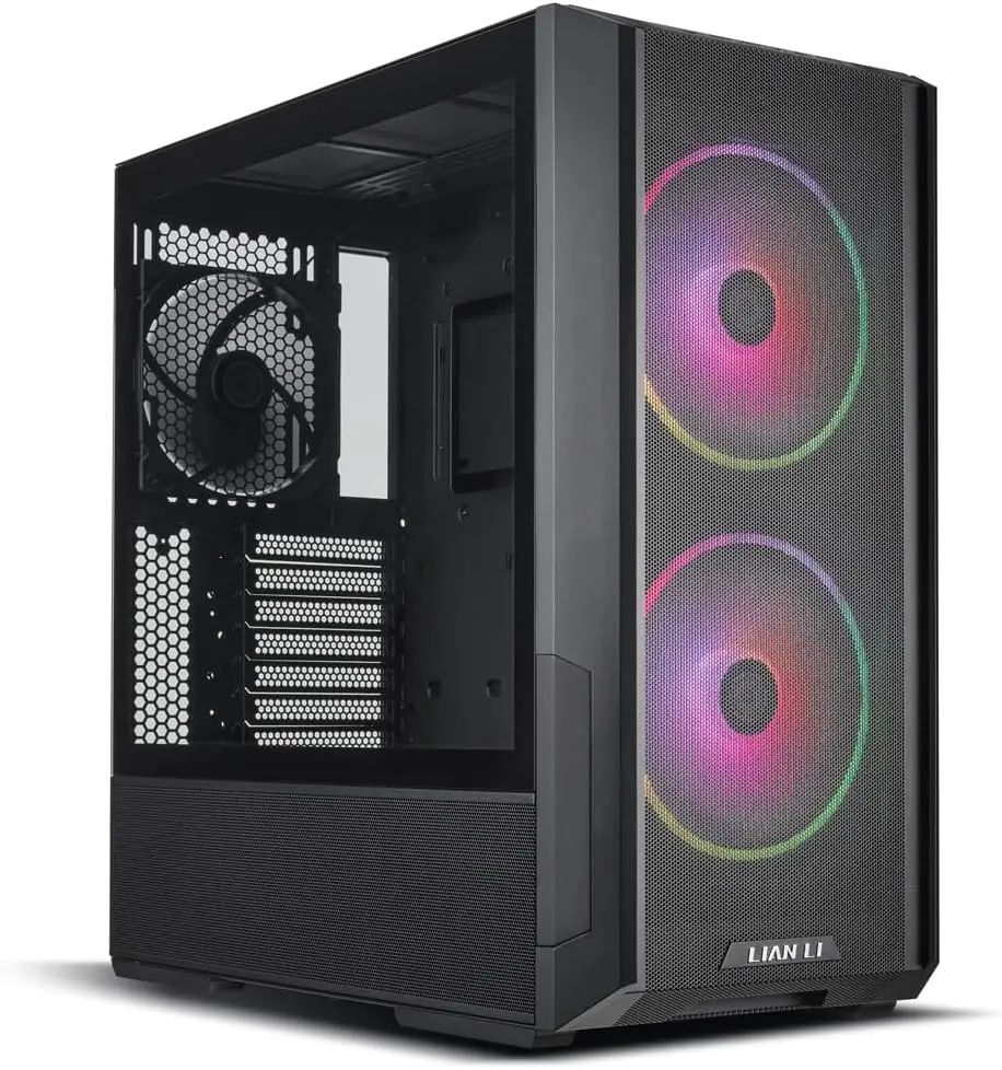 Корпус для игрового ПК E-ATX с RGB-вентиляторами, полностью сетчатыми панелями, предустановленными PWM-вентиляторами и задним кронштейном для вентилятора PCIe - черный
Корпус для игрового ПК E-ATX с RGB-вентиляторами, полностью сетчатыми панелями, предустановленными PWM-вентиляторами и задним кронштейном для вентилятора PCIe - черный