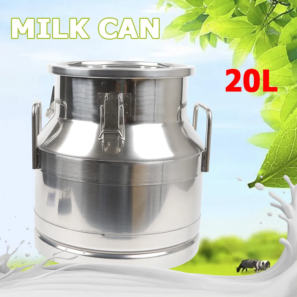 Stainless Steel 20 Liter Milk Storage Can Silicone Sealed 5 Gallon Milk Transport Bucket Heavy Gauge Dairy Farm Pail
Stainless Steel 20 Liter Milk Storage Can Silicone Sealed 5 Gallon Milk Transport Bucket Heavy Gauge Dairy Farm Pail