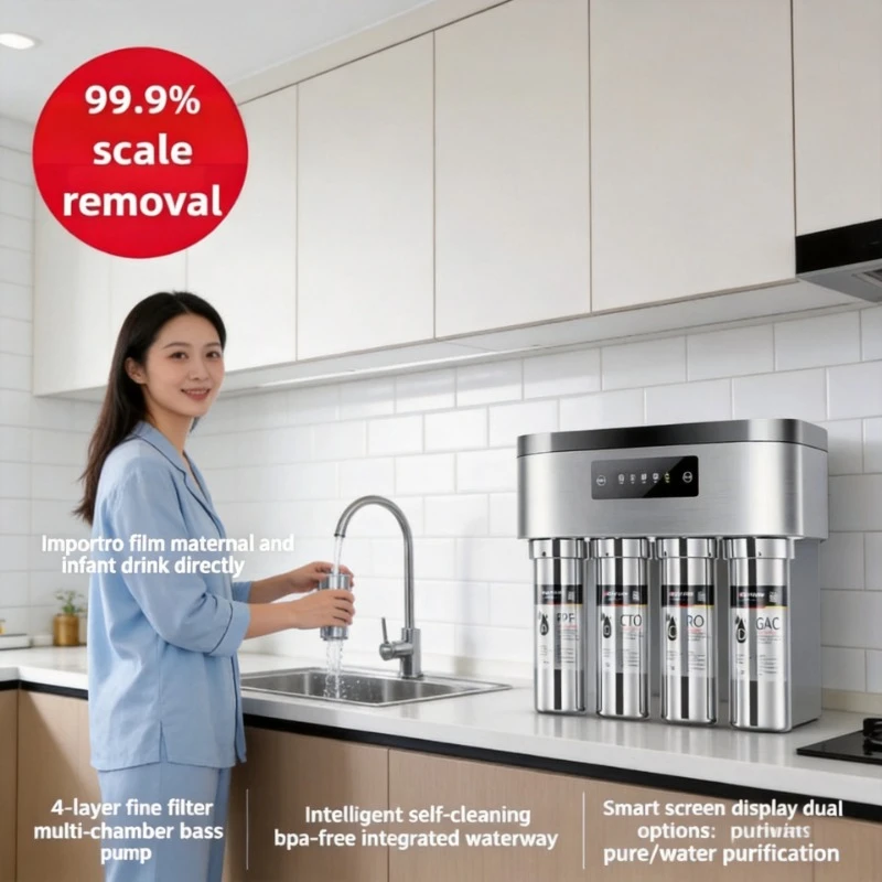 RO reverse osmosis double outlet pure water filter household direct drinking water purifier high purity large flow leakproof
RO reverse osmosis double outlet pure water filter household direct drinking water purifier high purity large flow leakproof