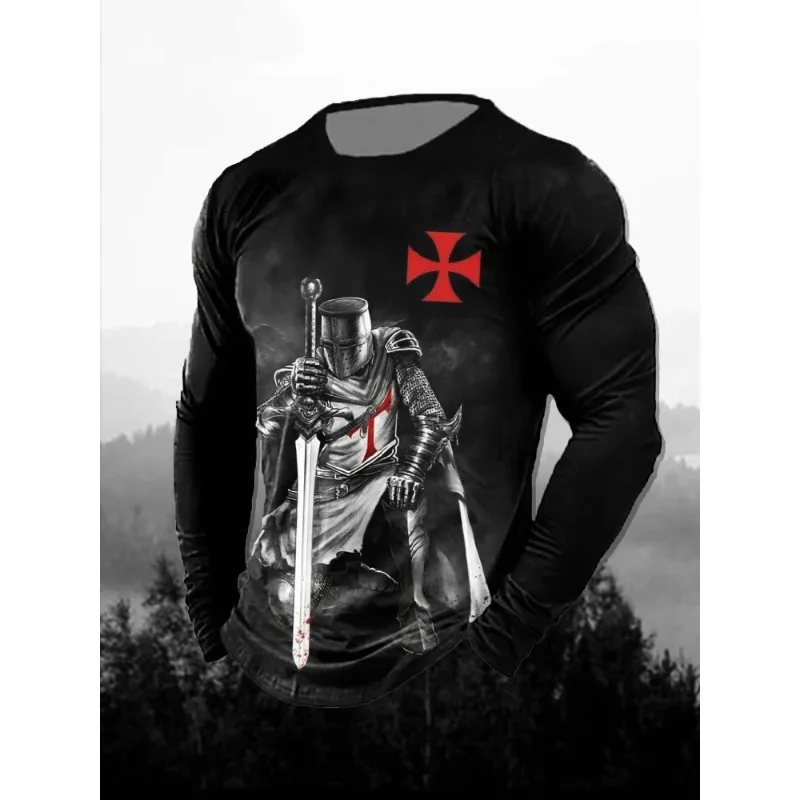 Men's Long Sleeve T-Shirt Christian Soldier with Distinct Vintage Print Autumn Ready Trend Setting Tee Stylish Graphic T Shirts
Men's Long Sleeve T-Shirt Christian Soldier with Distinct Vintage Print Autumn Ready Trend Setting Tee Stylish Graphic T Shirts