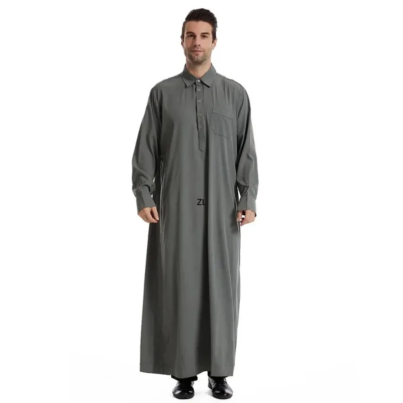 2025 New Muslim Men Abaya Button Casual Long Sleeve Dress Jubba Thobe Turkey Arabic Islam Clothes Dubai Saudi Kaftan
2025 New Muslim Men Abaya Button Casual Long Sleeve Dress Jubba Thobe Turkey Arabic Islam Clothes Dubai Saudi Kaftan