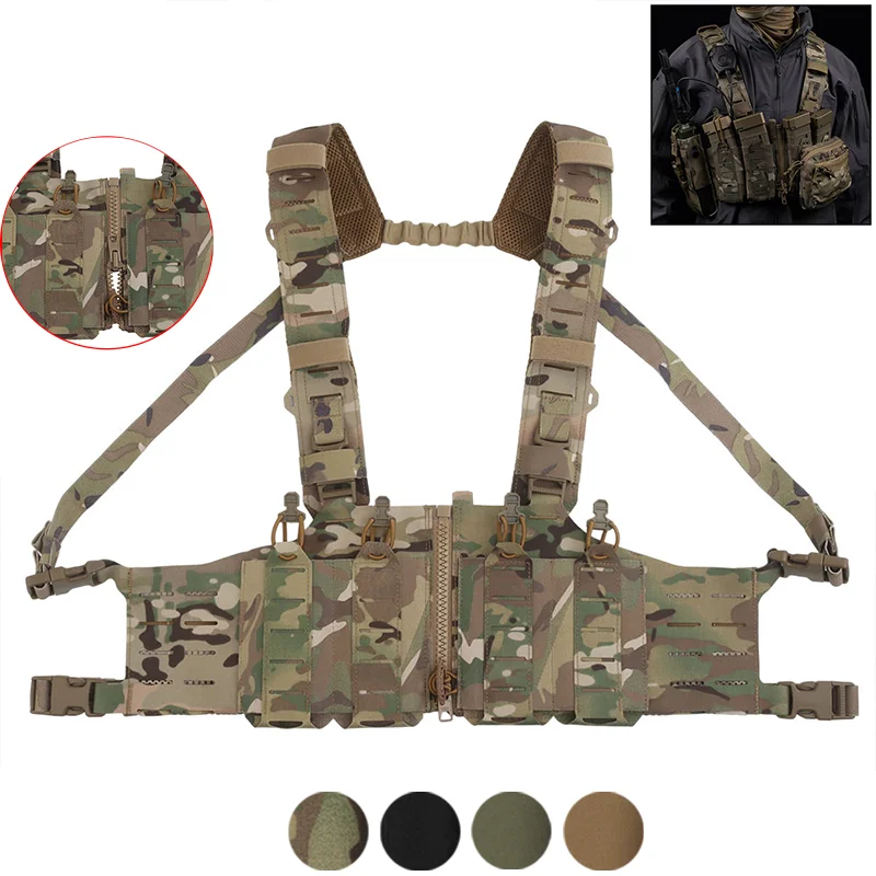 Lightweight Chest Rig MOLLE Panel Zipper Closure Modular System for Outdoor Airsoft Gear Multi Configurable Accessories
Lightweight Chest Rig MOLLE Panel Zipper Closure Modular System for Outdoor Airsoft Gear Multi Configurable Accessories