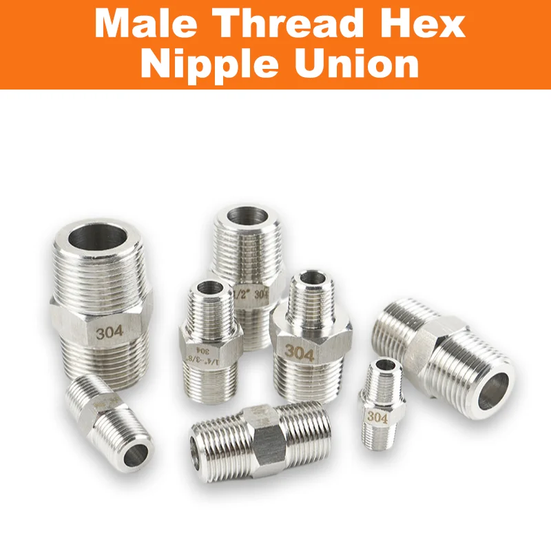 5pcs 304 Stainless Steel Thread Adapter Male Hex Nipple Pipe Fitting for Water Oil Air Thread Adapter 1/8 1/4 3/8 1/2 3/4
5pcs 304 Stainless Steel Thread Adapter Male Hex Nipple Pipe Fitting for Water Oil Air Thread Adapter 1/8 1/4 3/8 1/2 3/4