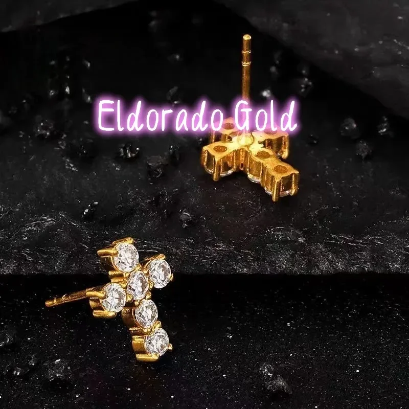 Eldorado Gold Eldorado Gold 2025 2025AU750 Gold Diamond Cross Earrings For Men And Women, European And American Hip Hop Style,
Eldorado Gold Eldorado Gold 2025 2025AU750 Gold Diamond Cross Earrings For Men And Women, European And American Hip Hop Style,