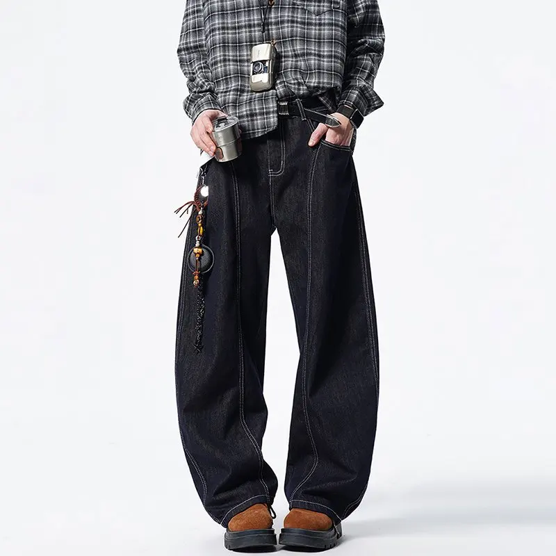 2025 New Men's Casual Loose Curved Knife Pants Street Y2kBaggy Wide Leg Pants Classic Deep Blue Pants Men Clothing
2025 New Men's Casual Loose Curved Knife Pants Street Y2kBaggy Wide Leg Pants Classic Deep Blue Pants Men Clothing