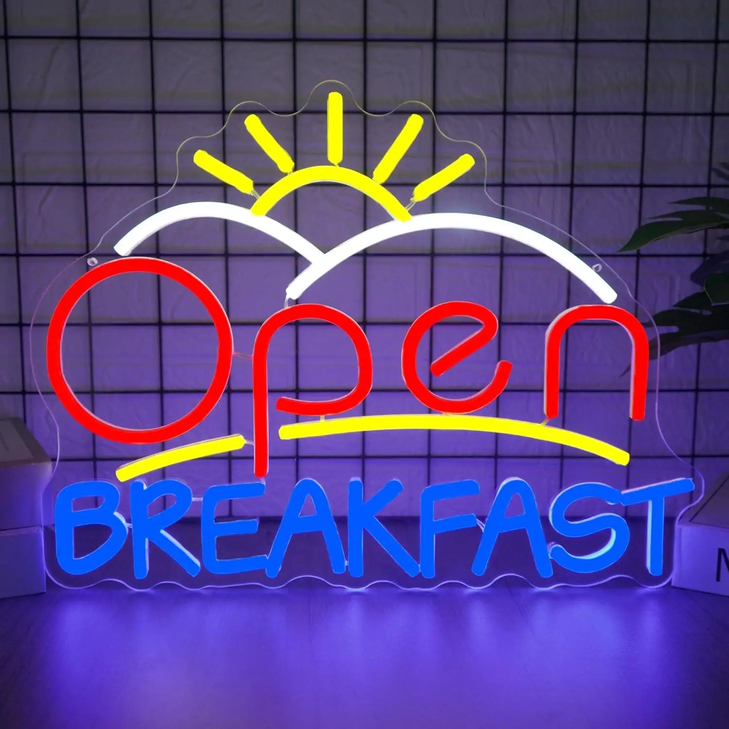 Open Breakfast Neon Sign USB Dimmable LED Light for Wall Decor Restaurant Diner Kitchen Cafe Food Service Art Decoration Gifts
Open Breakfast Neon Sign USB Dimmable LED Light for Wall Decor Restaurant Diner Kitchen Cafe Food Service Art Decoration Gifts