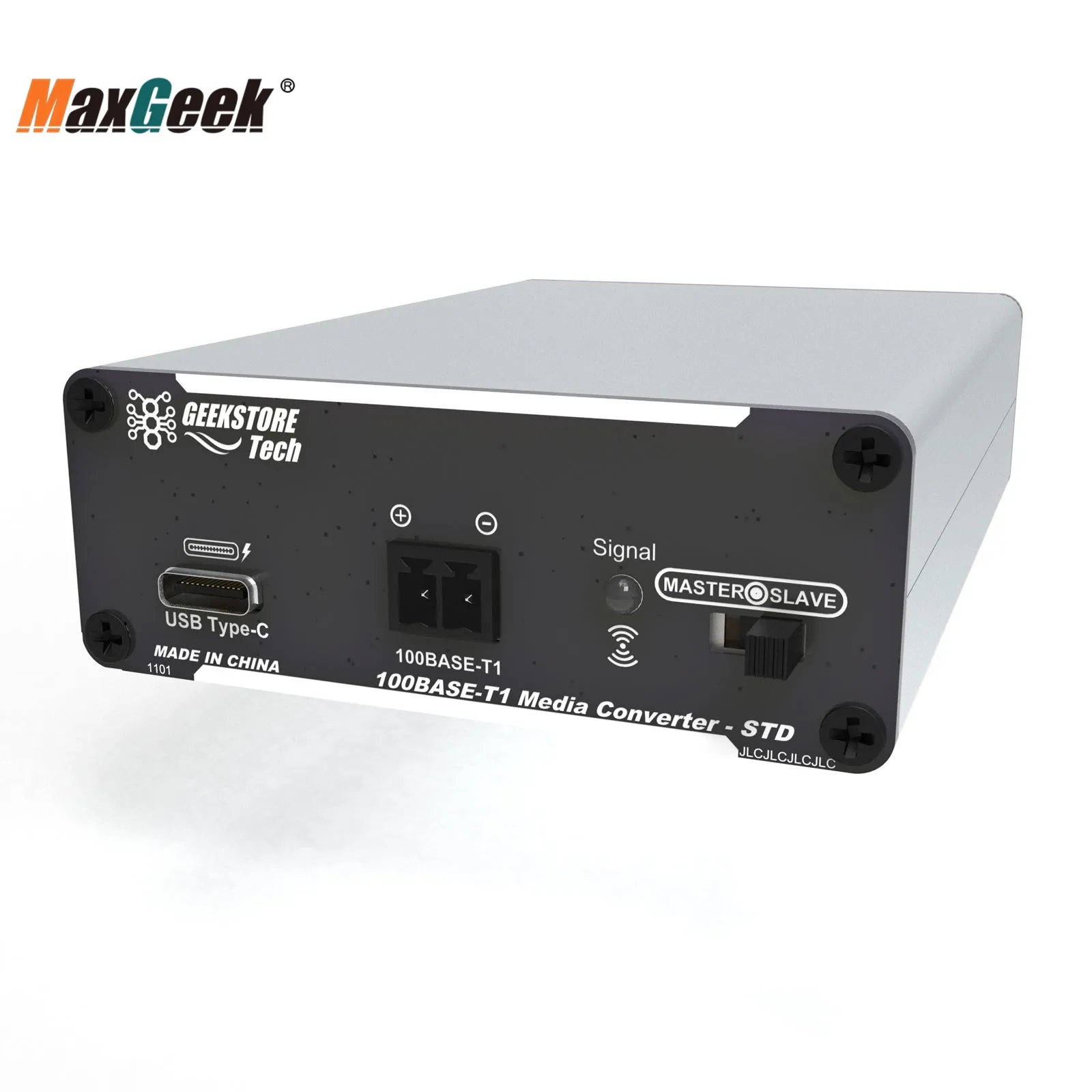 Медиаконвертер Maxgeek 100BT1-LINK 100BASE-T1 — STD (с интерфейсом 15EDG 3,81 мм) в стандартный Ethernet RJ45
Медиаконвертер Maxgeek 100BT1-LINK 100BASE-T1 — STD (с интерфейсом 15EDG 3,81 мм) в стандартный Ethernet RJ45