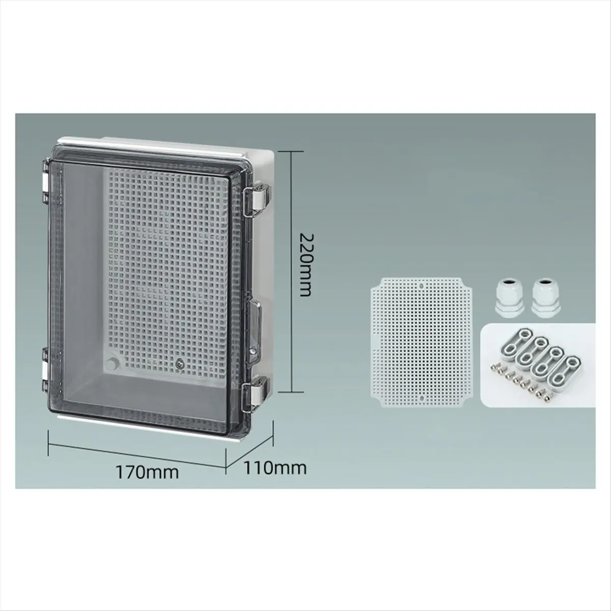 ABUA IP66 Waterproof Transparent Cover Enclosure Juction Box ABS Outdoor Power Distribution Box Electronic Instrument Case
ABUA IP66 Waterproof Transparent Cover Enclosure Juction Box ABS Outdoor Power Distribution Box Electronic Instrument Case