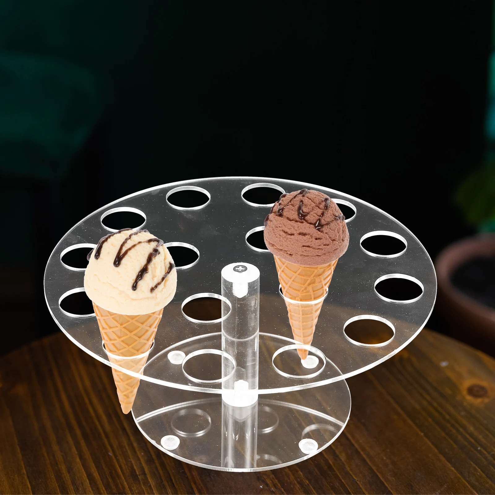 1 set Ice Cream Display Stand Clear Acrylic Cone Holder Sushi Roll Rack White Simple Design Stable Mini Dessert Stand for Party
1 set Ice Cream Display Stand Clear Acrylic Cone Holder Sushi Roll Rack White Simple Design Stable Mini Dessert Stand for Party